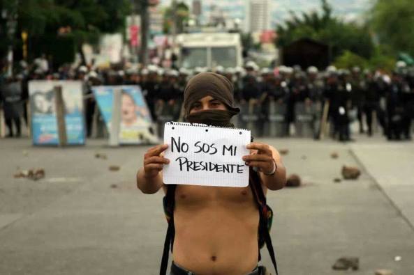 student protests after elections Honduras